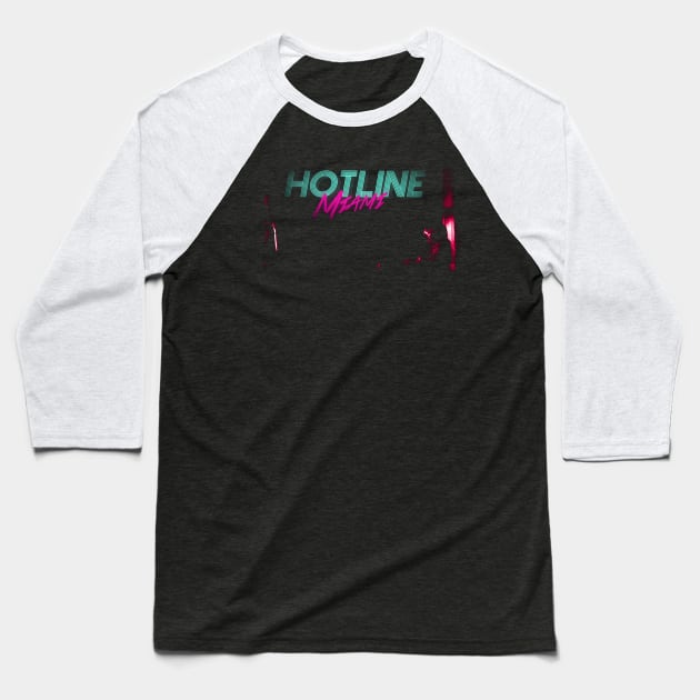 Hotline Miami live action Baseball T-Shirt by GuitarManArts